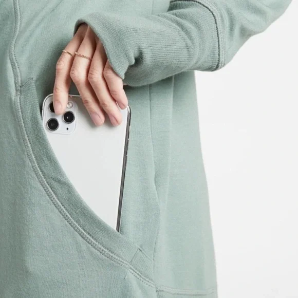 Athleta Nirvana Pranayama Minimalistic Mint Green Wrap Tencel Modal Cardigan - Picture 5 of 13